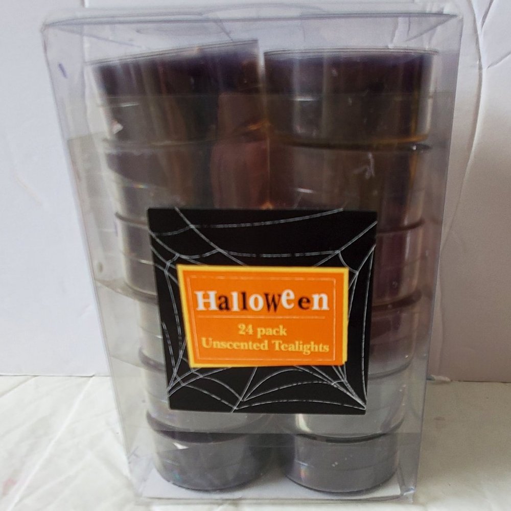 24 Black Uncented Tealights